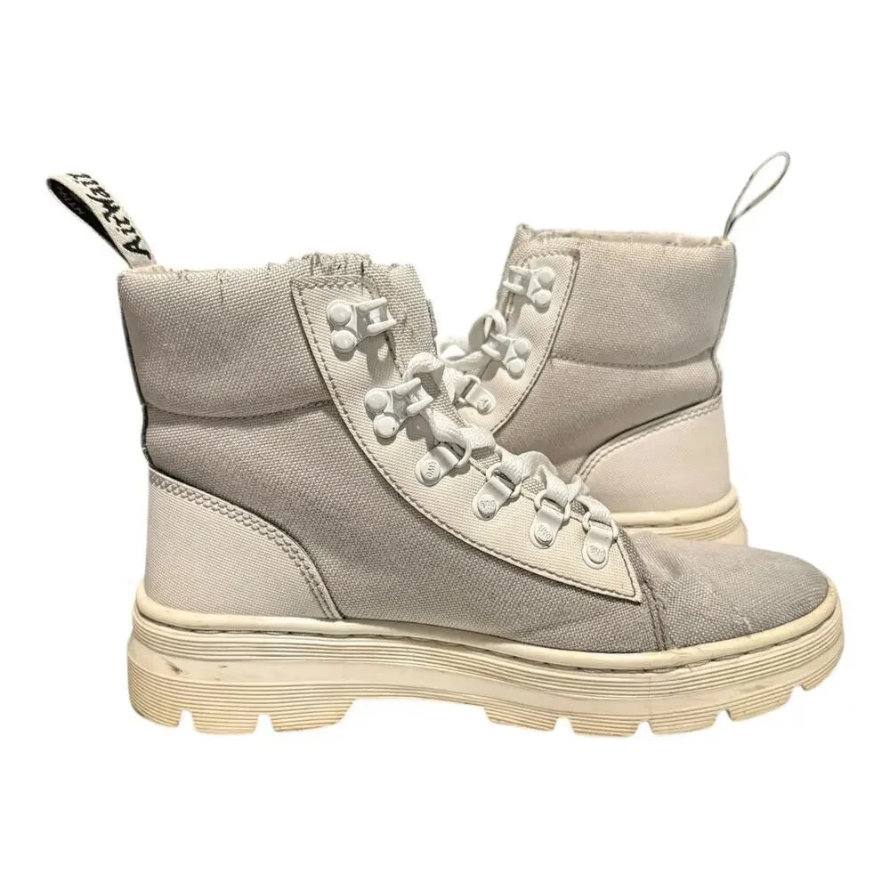 Dr. Martens Women's Combs Combat Boots White Size 8 Fair Used Condition